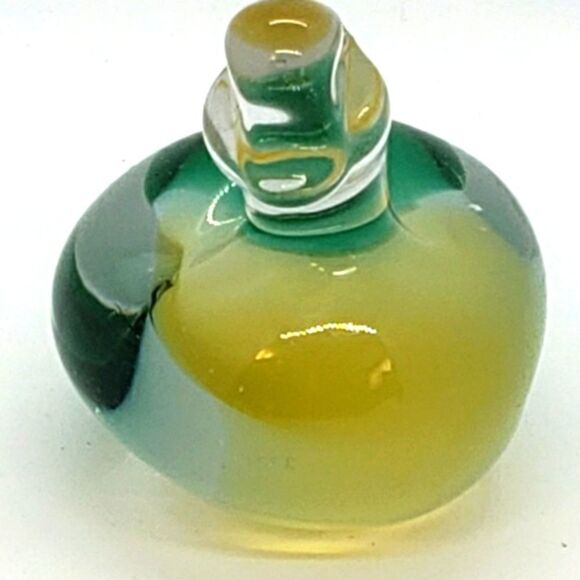 Murano Sommerso Vintage Green White Yellow Art Glass Duck Figurine Paperweight - Picture 7 of 16